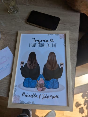 Customer photo review of Affiche Personnalisée - Meilleure Amie/Soeur