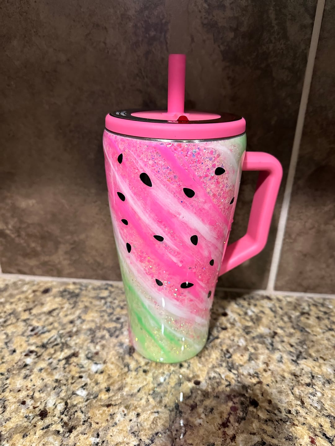Customer photo review of SEND IN Watermelon Brümate 30oz