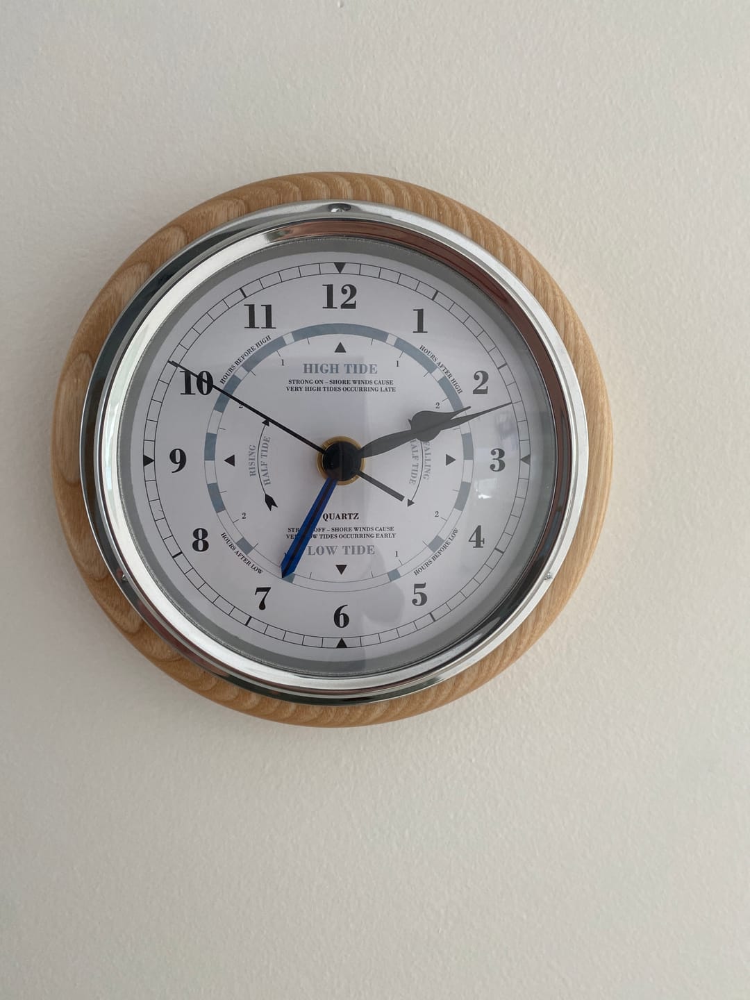 Customer photo review of Popular Ash & Chrome  170mm Tide Clock