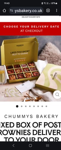 Customer photo review of Postal Brownie Box Bestsellers - Delivered To Your Door