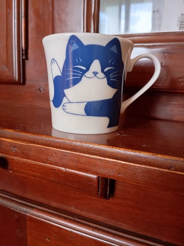 Customer photo review of Tasse Japonaise Chat Bleu