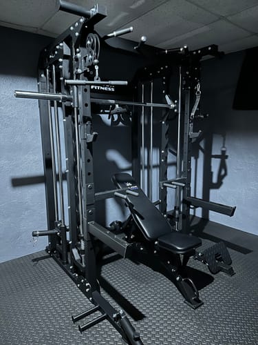 Customer photo review of Major Fitness B52 All-In-One Home Gym Smith Machine