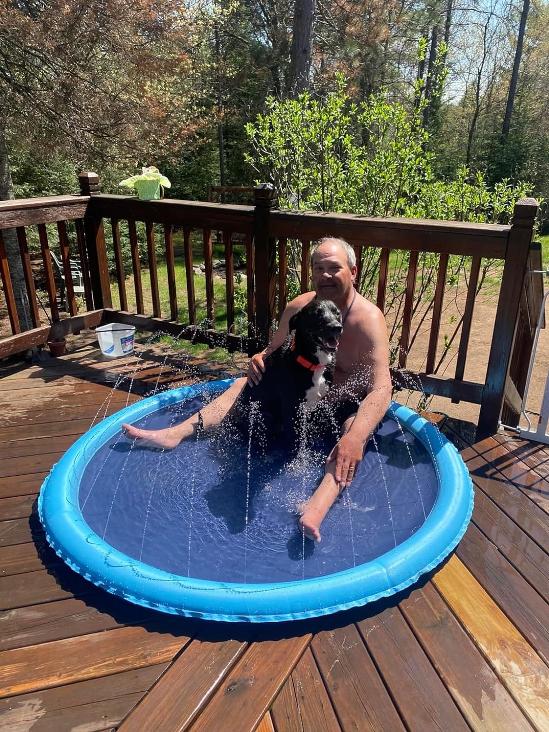 Customer photo review of Dog Splash Pad