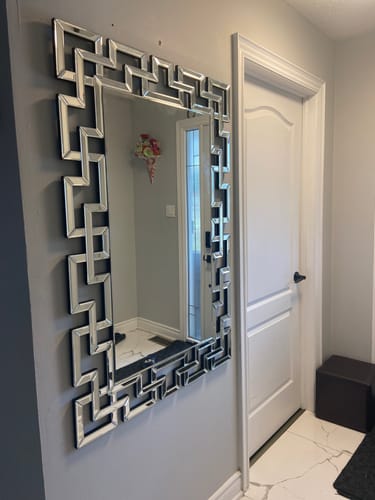 Customer photo review of Maze Rectangle Mirror