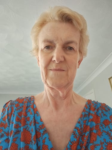 Customer photo review of Jolie Moi Cara Floral Print Wrap Jumpsuit, Blue Floral