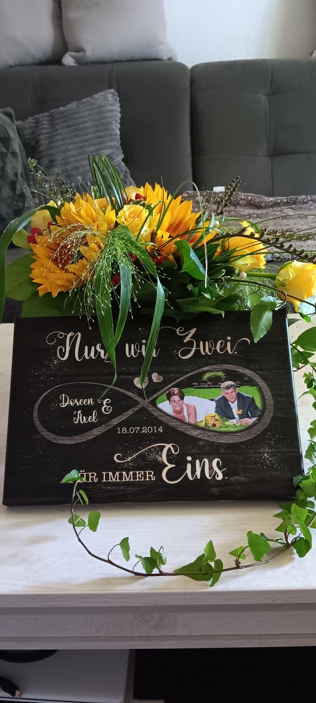 Customer photo review of Für immer eins - Paar-Leinwand