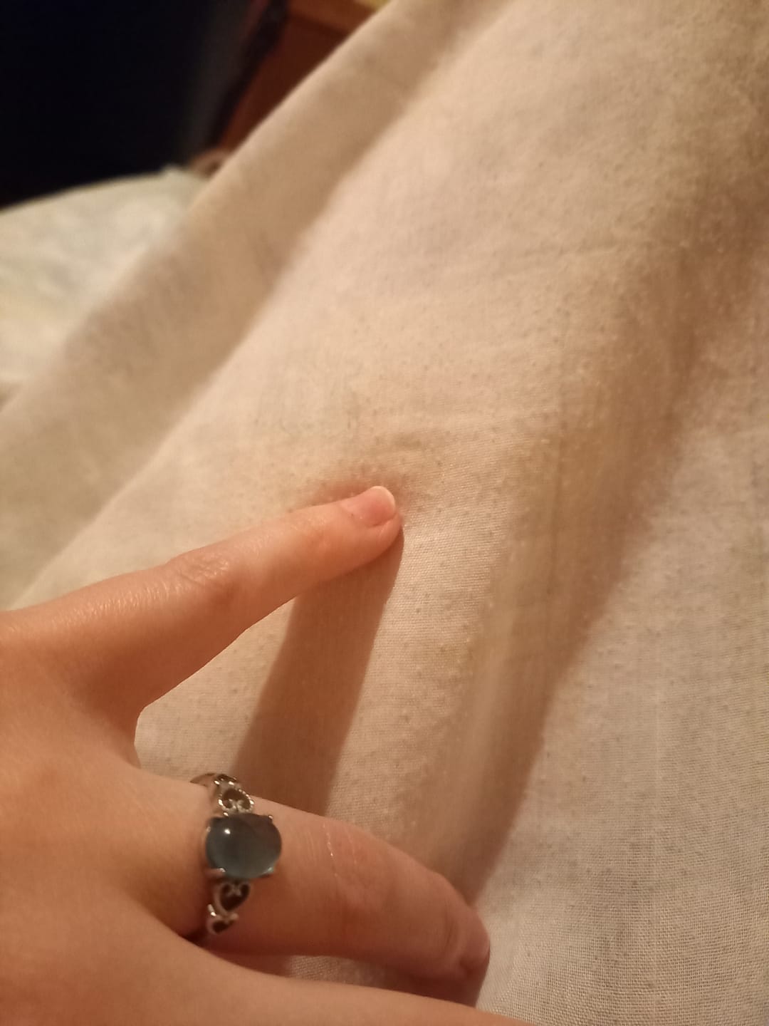 Customer photo review of Bague Ajustable "Cristal de Mer"  en Aigue-Marine