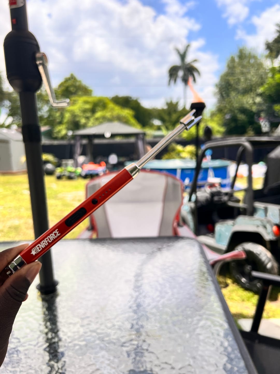 Customer photo review of 360 Degree Household Arc Lighter