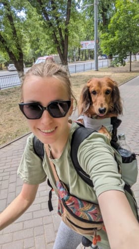 Customer photo review of WuffCargo - Reise-Rucksack für deinen Hund