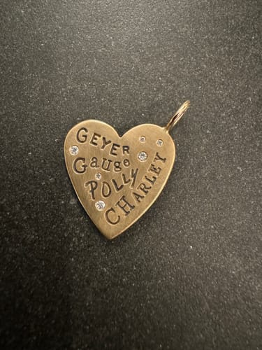 Customer photo review of Multiple Names Heart Charm