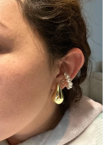 Customer photo review of Freshwater Pearl Ear Cuff