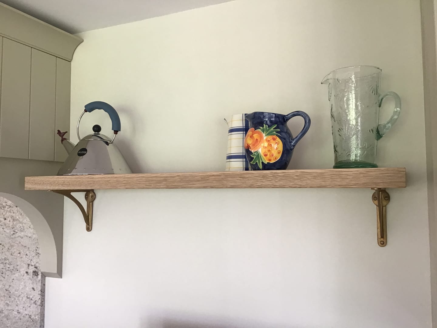 Customer photo review of Ironbridge Aged Brass Shelf Brackets | 4.5/6/7/8/10"