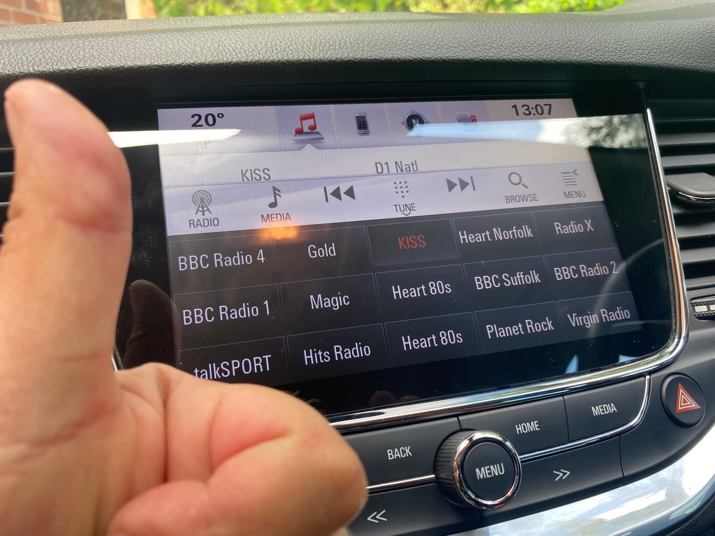 Customer photo review of Vauxhall Opel Astra 2016 to 2019 Replacement screen Navi 900