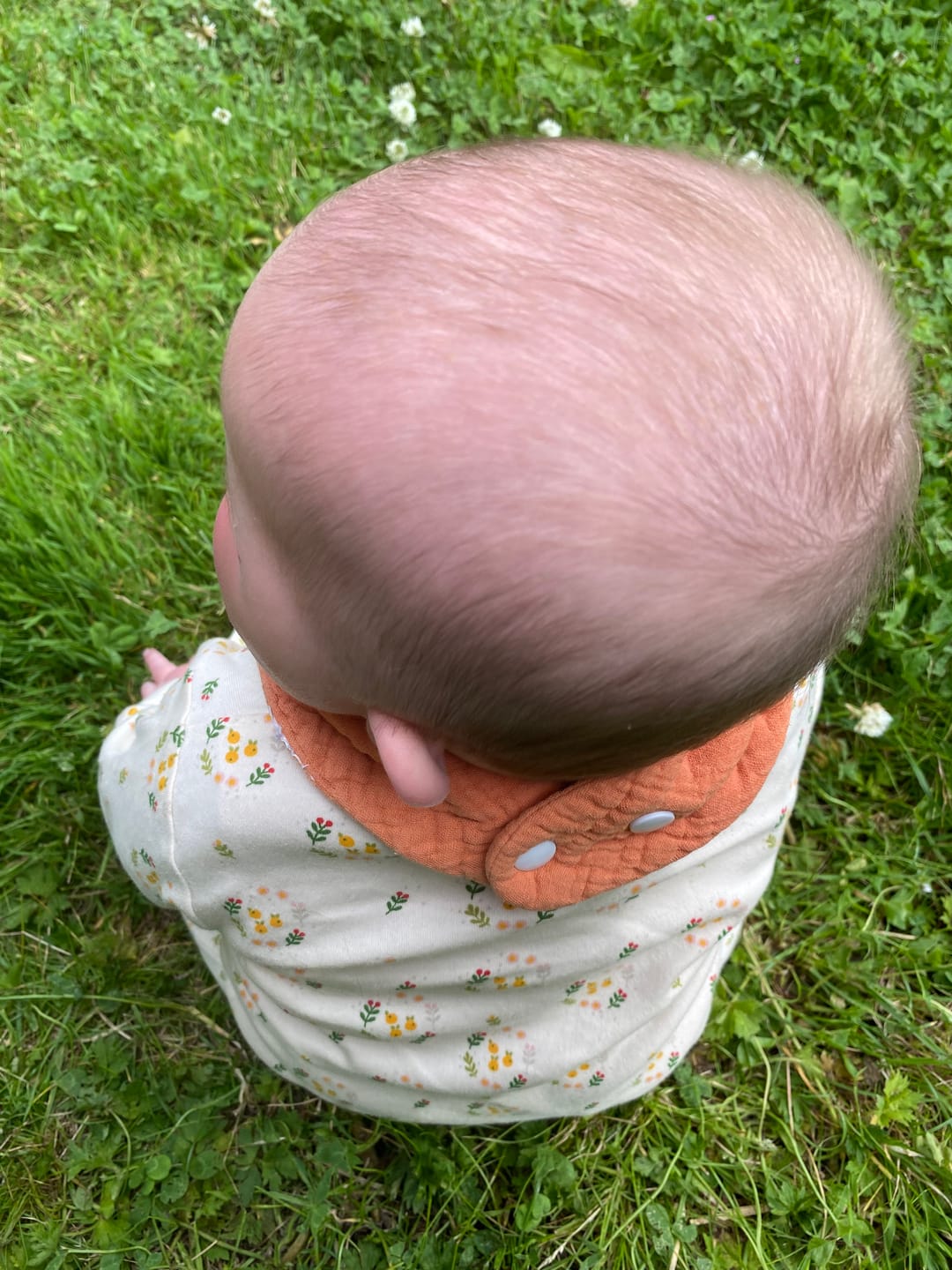 Customer photo review of Quince Flowers Organic Babygrow