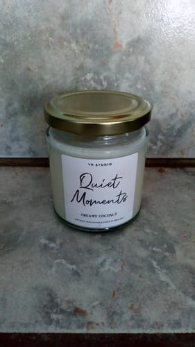 Customer photo review of "Quiet Moments" Creamy Coconut Candle