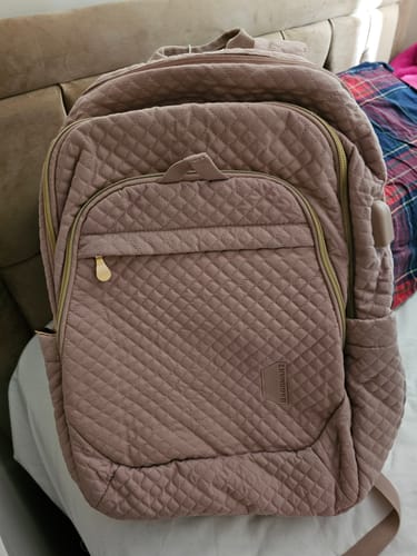 Customer photo review of Bonchemin Multi-Pocket Laptop Backpack