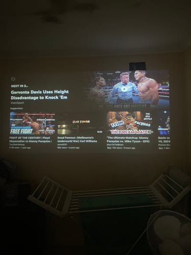Customer photo review of MovieHub™ Ultra HD Projector + FREE Projector Screen