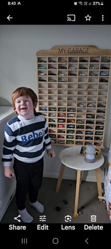 Customer photo review of Matchbox Car Garage Storage