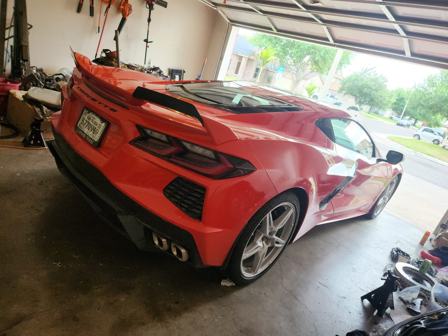 Customer photo review of Corvette C8 Z51 Rear Trunk Spoiler Add-On Wicker Extension