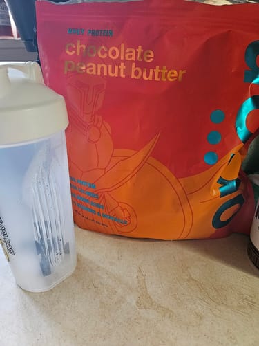 Customer photo review of Orion™ Chocolate Peanut Butter Whey Protein