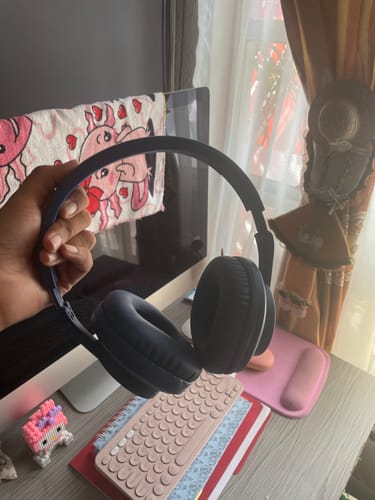 Customer photo review of Audífonos inalámbricos On ear | STF Neo ANC | Cancelación de ruido 40 hrs uso Azul