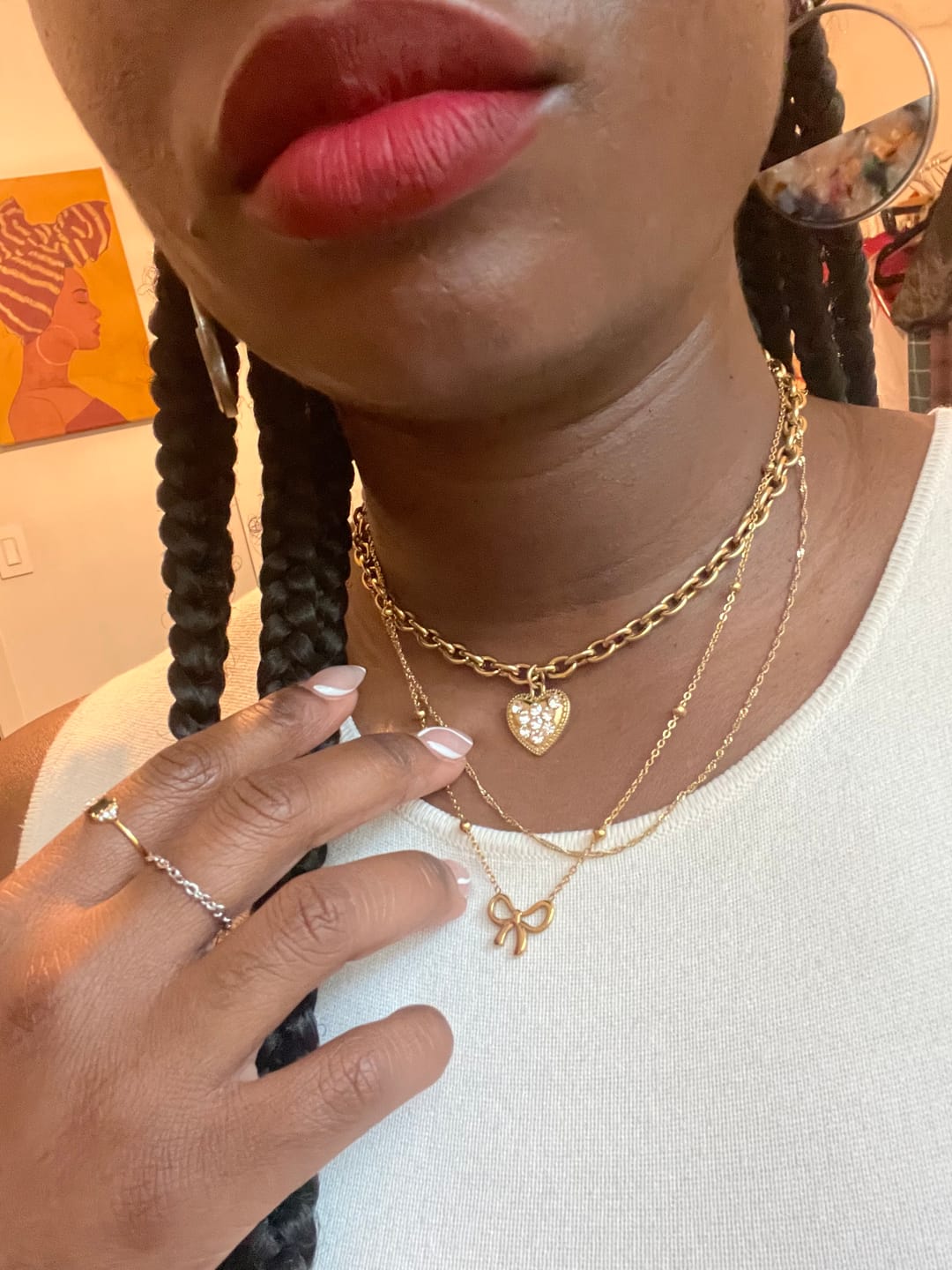 Customer photo review of Iced Out Sweatheart Choker