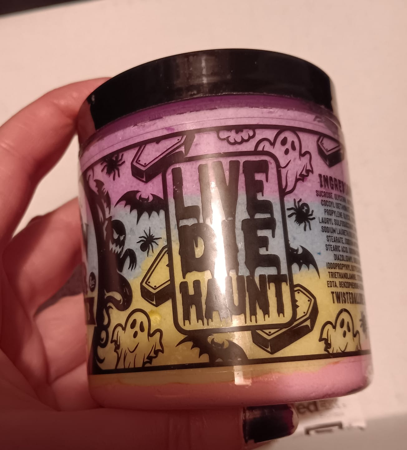 Customer photo review of Rainbow Reaper Sugar Scrub (Skittles Candy)