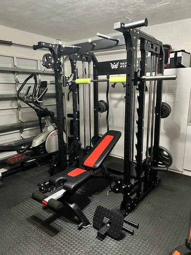 Customer photo review of Major Fitness B52 All-In-One Home Gym Smith Machine