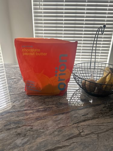 Customer photo review of Orion™ Chocolate Peanut Butter Whey Protein