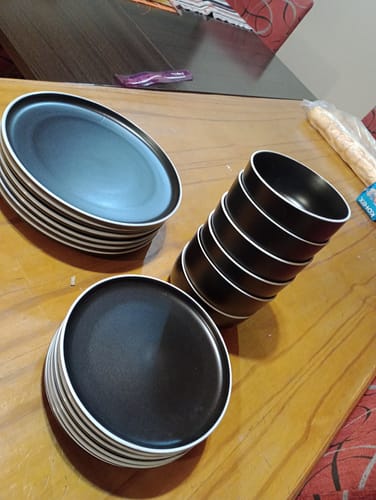 Customer photo review of Set Vajilla Sakura Black 6 Personas (18 uni)