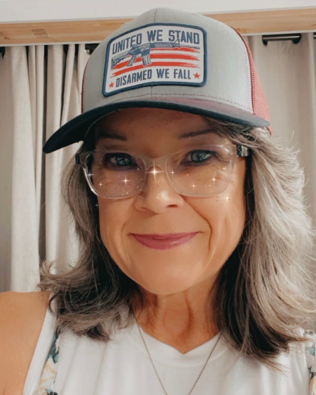 Customer photo review of United We Stand Disarmed We Fall Woven Patch Hat
