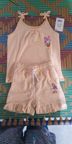 Customer photo review of Girls Printed Soft Cotton Frill Suit