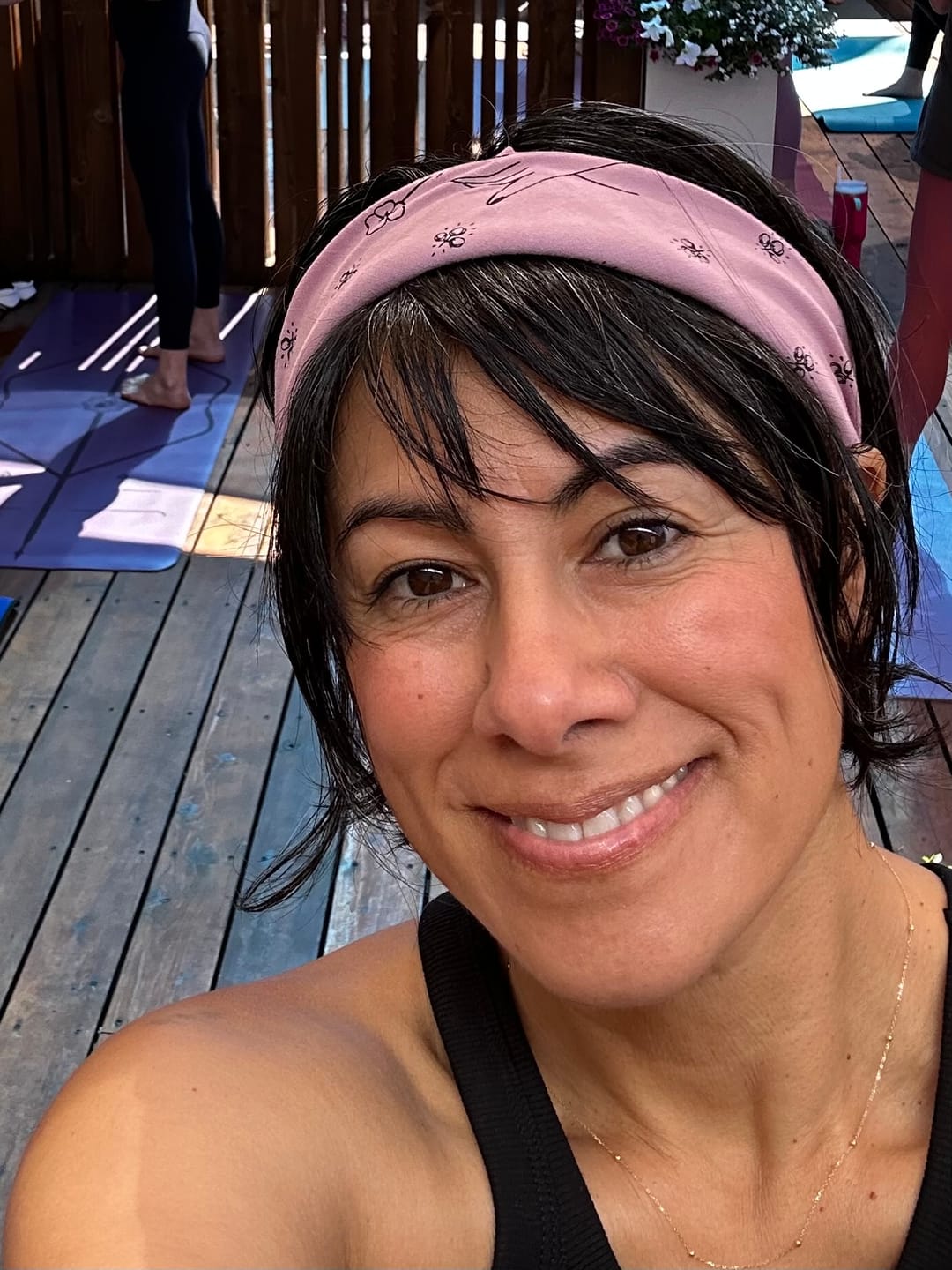 Customer photo review of 'chin up buttercup' bandana