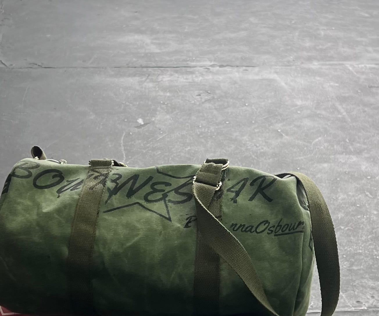 Customer photo review of Waxed Bournestar™ Duffle / Bookbag [Olive]