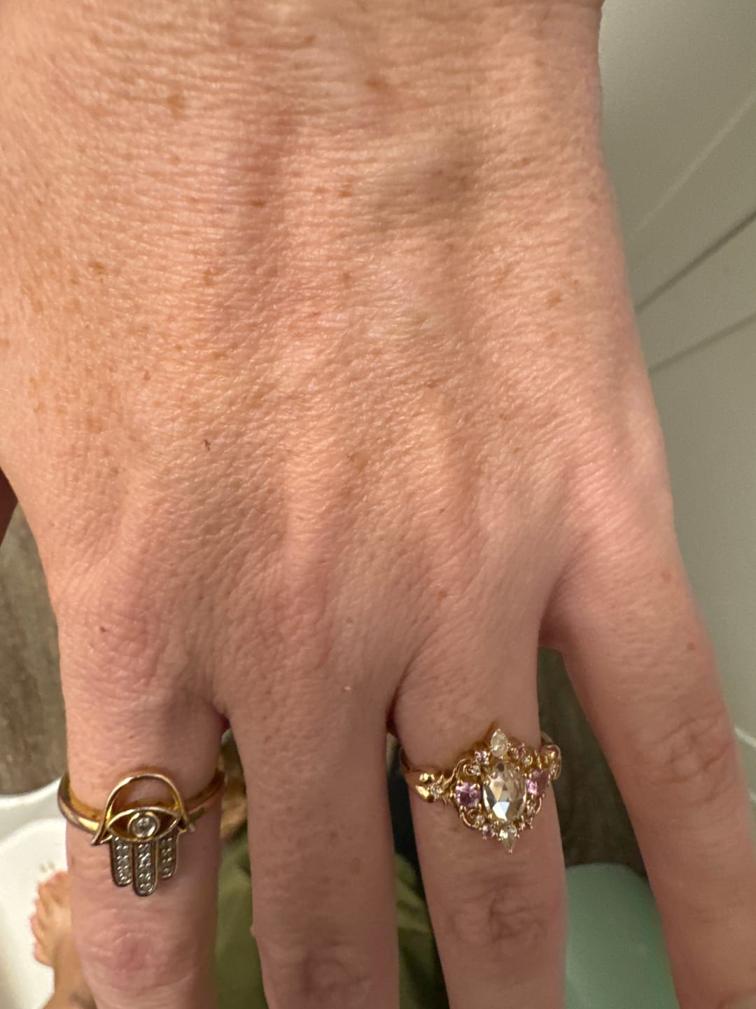 Customer photo review of Fire Child: Puffy Heart Ring