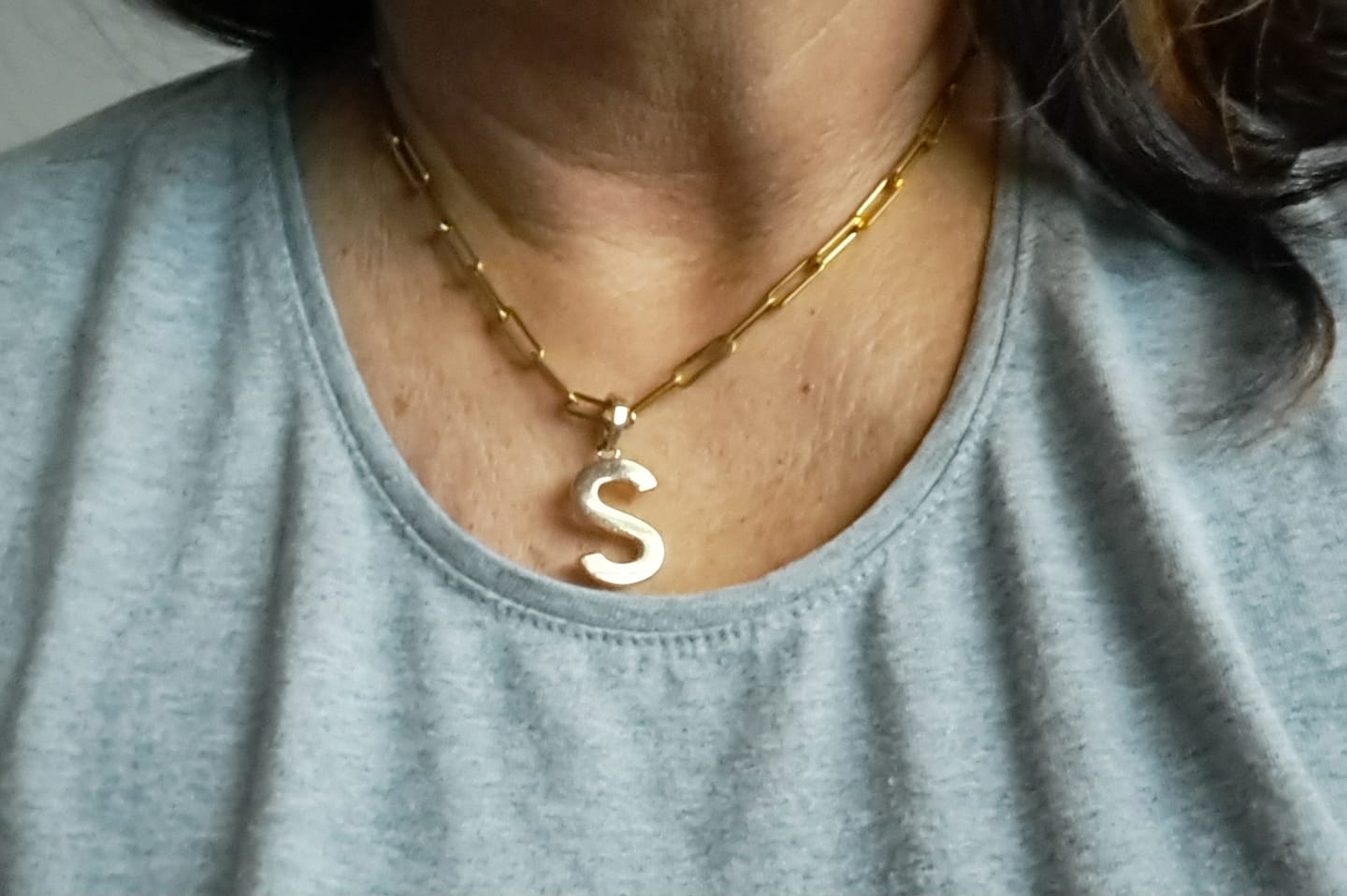 Customer photo review of Colar Elos Celina Corrente Banhado em Ouro 18K