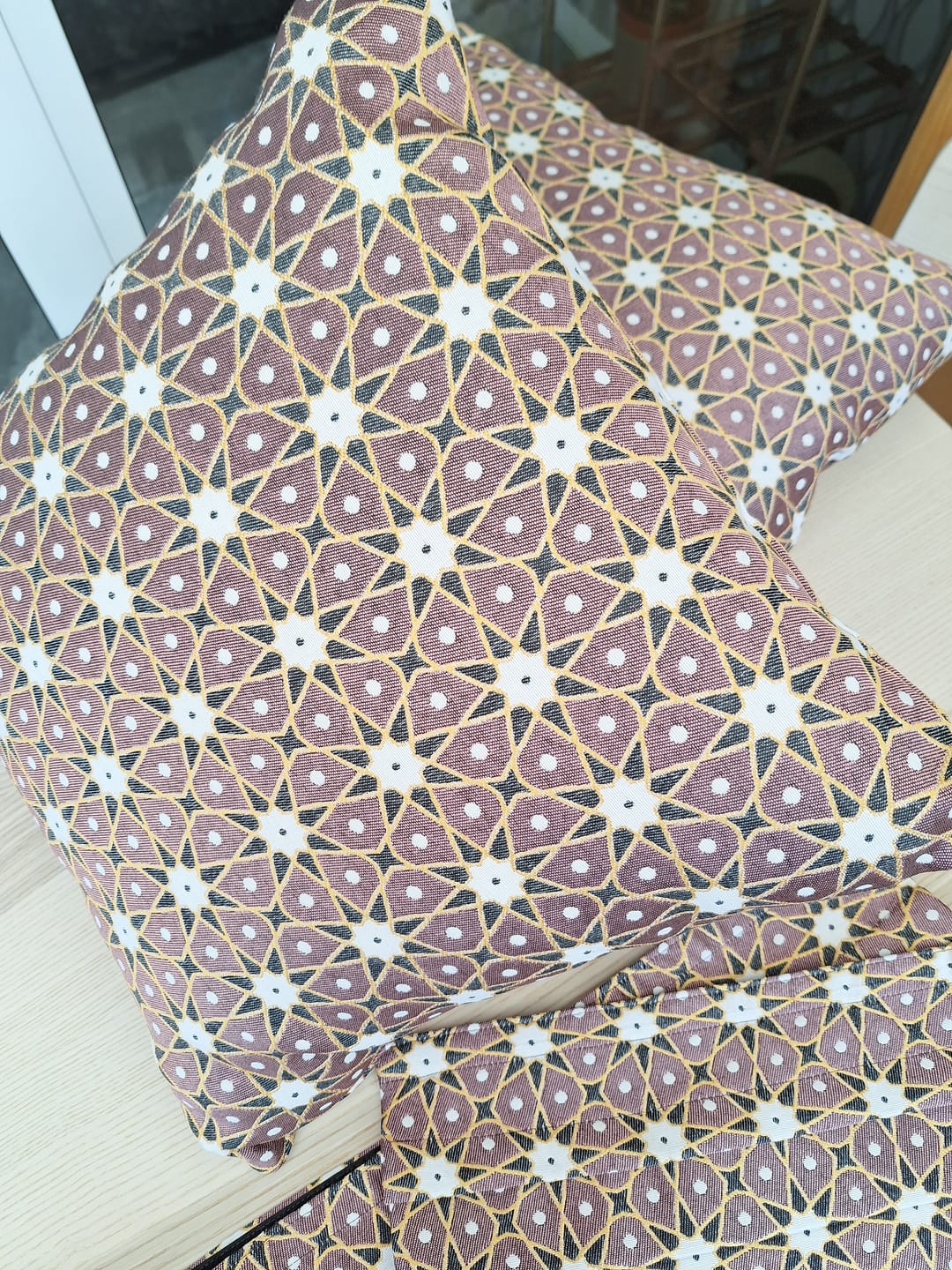 Customer photo review of Abstract Dotted Tiles Tapestry Fabric