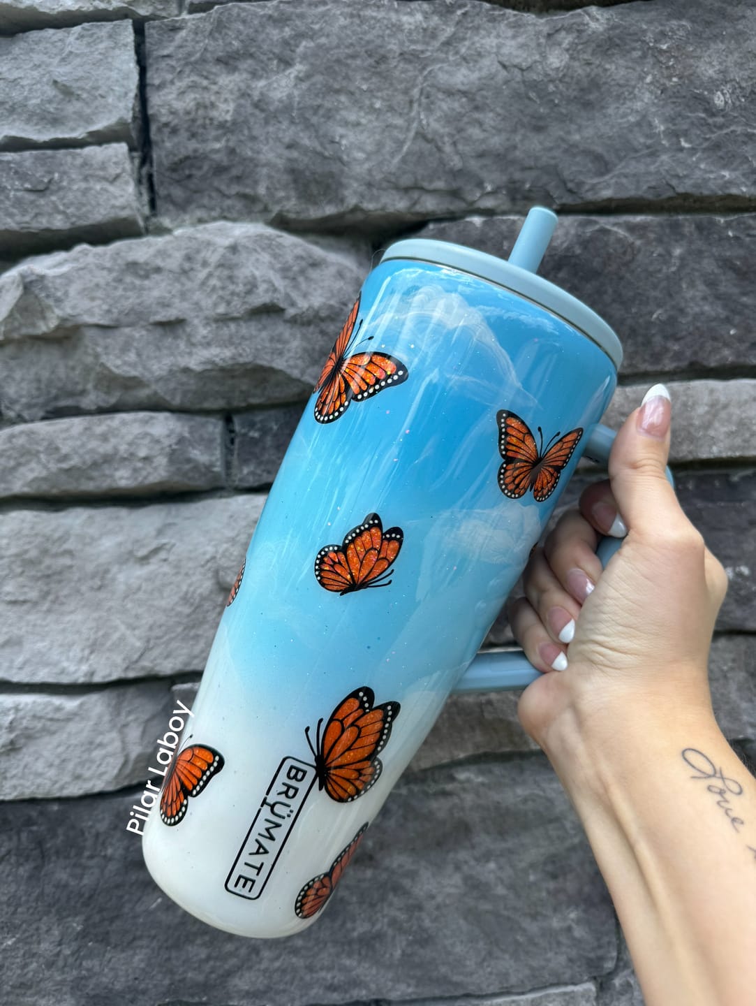 Customer photo review of PRESALE Brütiful Butterfly Brümate 40oz
