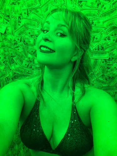 Customer photo review of 2026 Glitter Riot String Bikini Top