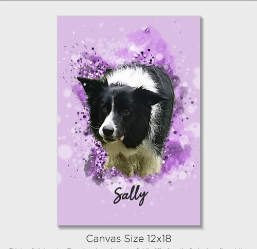 Customer photo review of Personalized Pet Art - Canvas