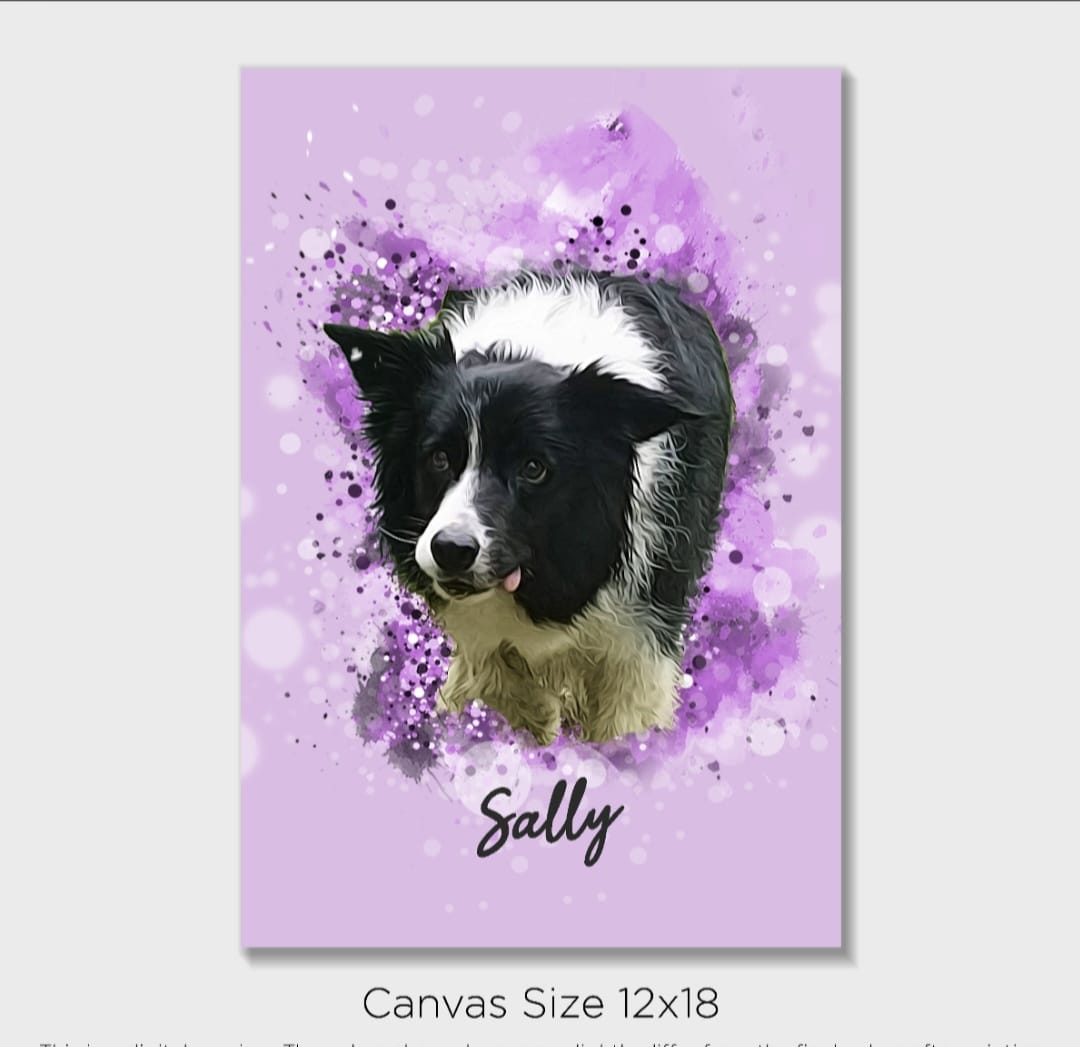 Customer photo review of Personalized Pet Art - Canvas