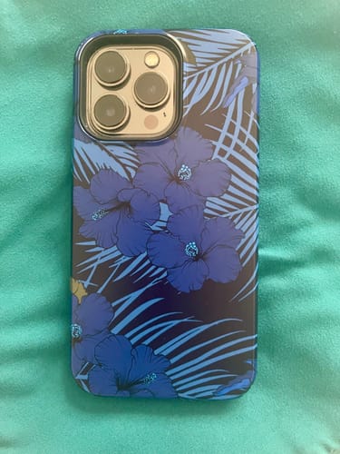 Customer photo review of Deep Blue Hibiscus MagSafe Tough Case for iPhone®
