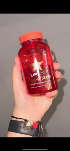 Customer photo review of HAIRtamin Gummy Stars