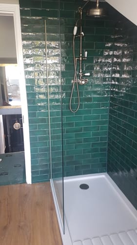 Customer photo review of Wetroom Wall Channel 1850mm Brushed Brass