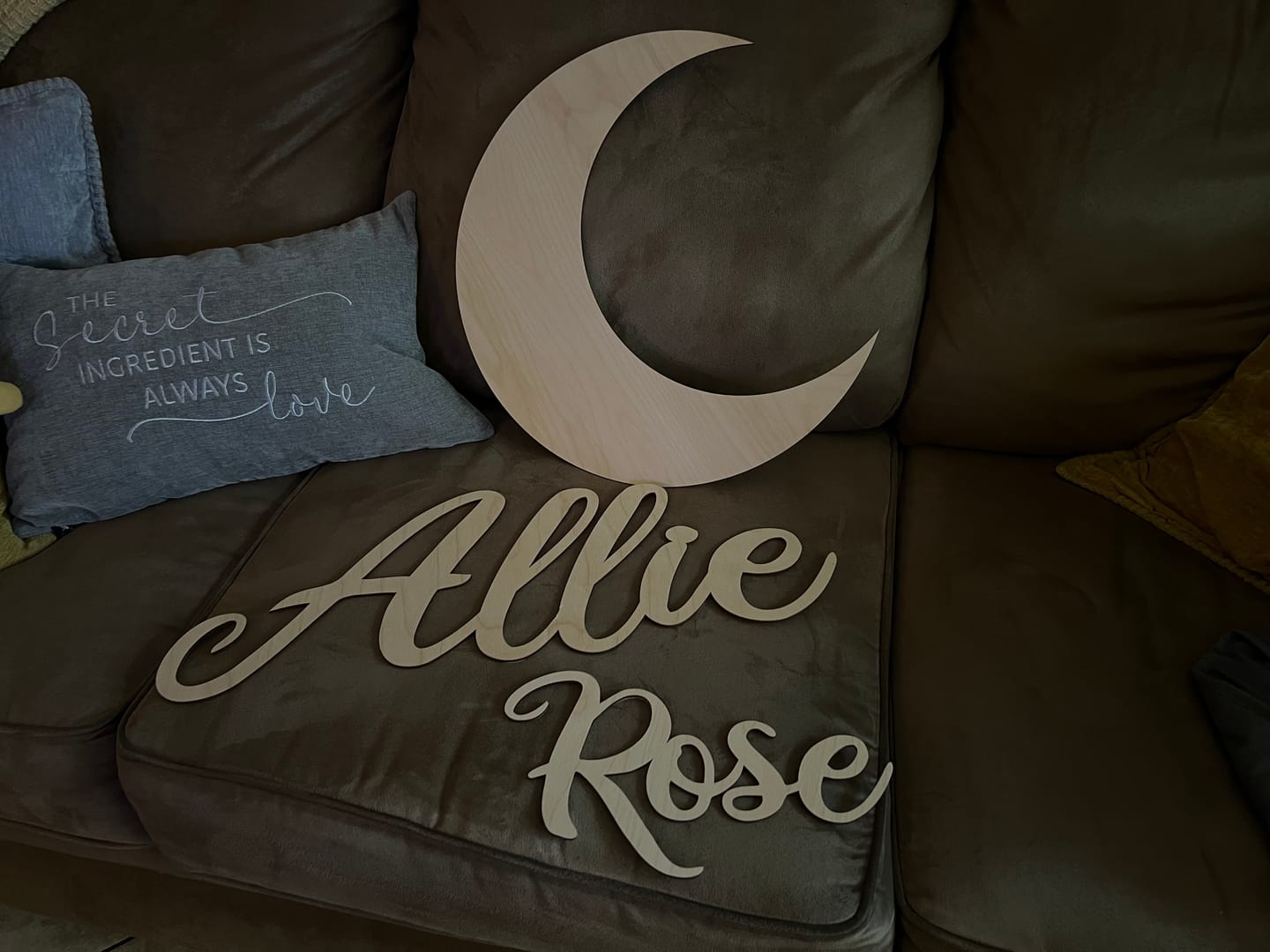 Customer photo review of Script Font Custom Name Wood Cutout - Baby Nursery - Decor - DIY - up to 48 Wide"