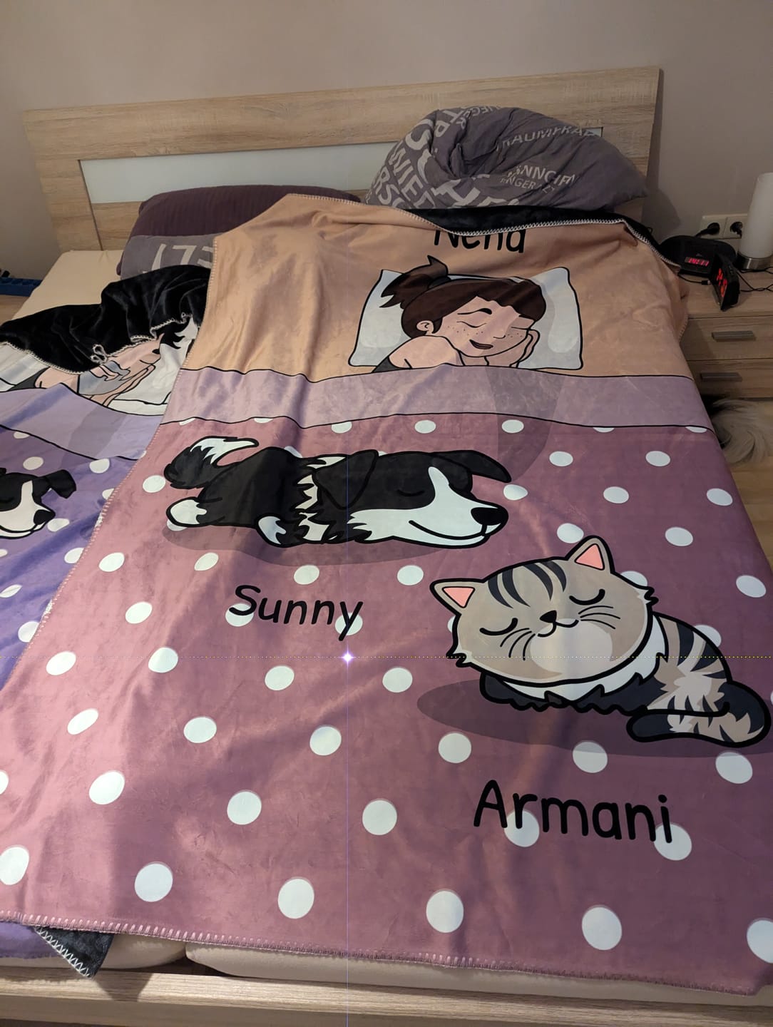 Customer photo review of Kuschelzeit mit Fellnasen Single - Individuelle Decke