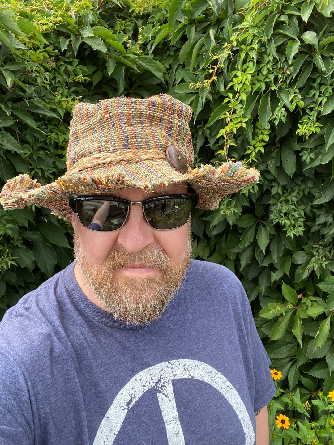 Customer photo review of Rainbow Woven Hemp Hat