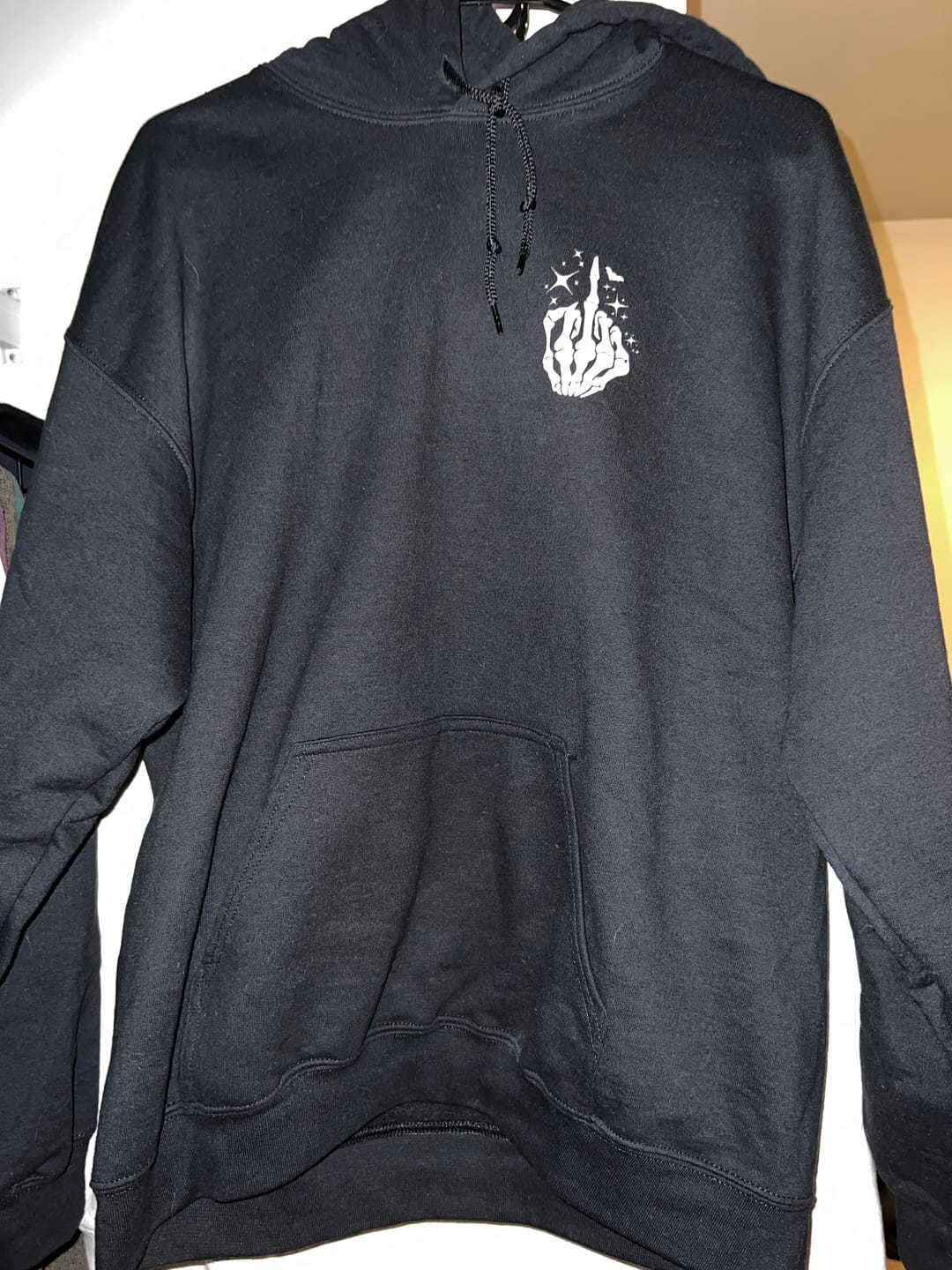 Customer photo review of hope they have books in hell hoodie