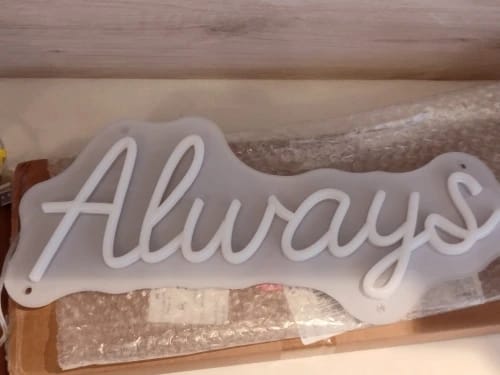 Customer photo review of Custom Neon Sign