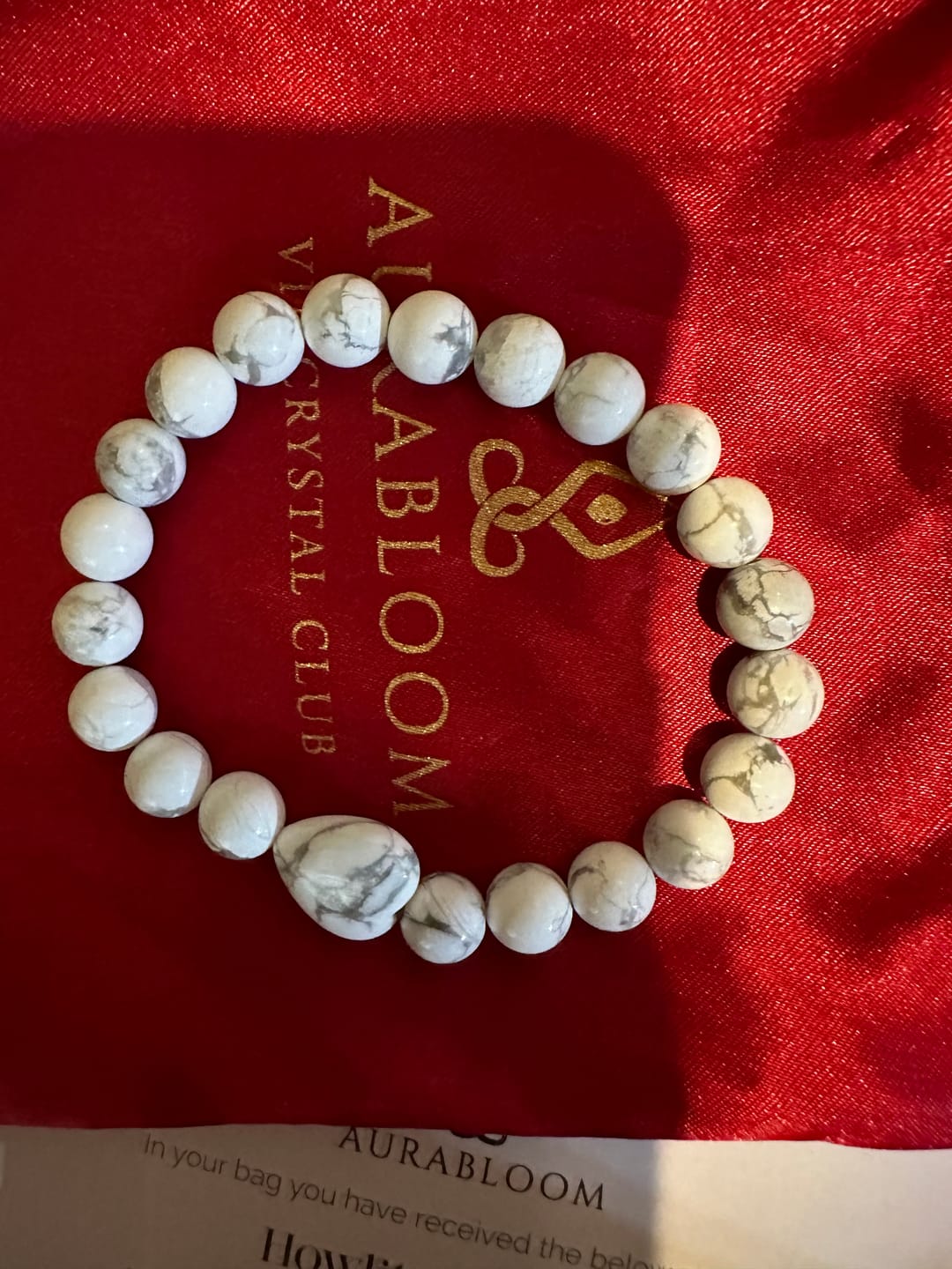 Customer photo review of White Howlite Bracelet